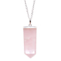 Gemstone Flat Pencil Pendant - Rose QuartzGemstone Pendant JewelleryHeart Notes