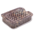 Soapstone Soap Dish & Drainer 11x8cm - Classic SquareStone Soap DishesHeart Notes