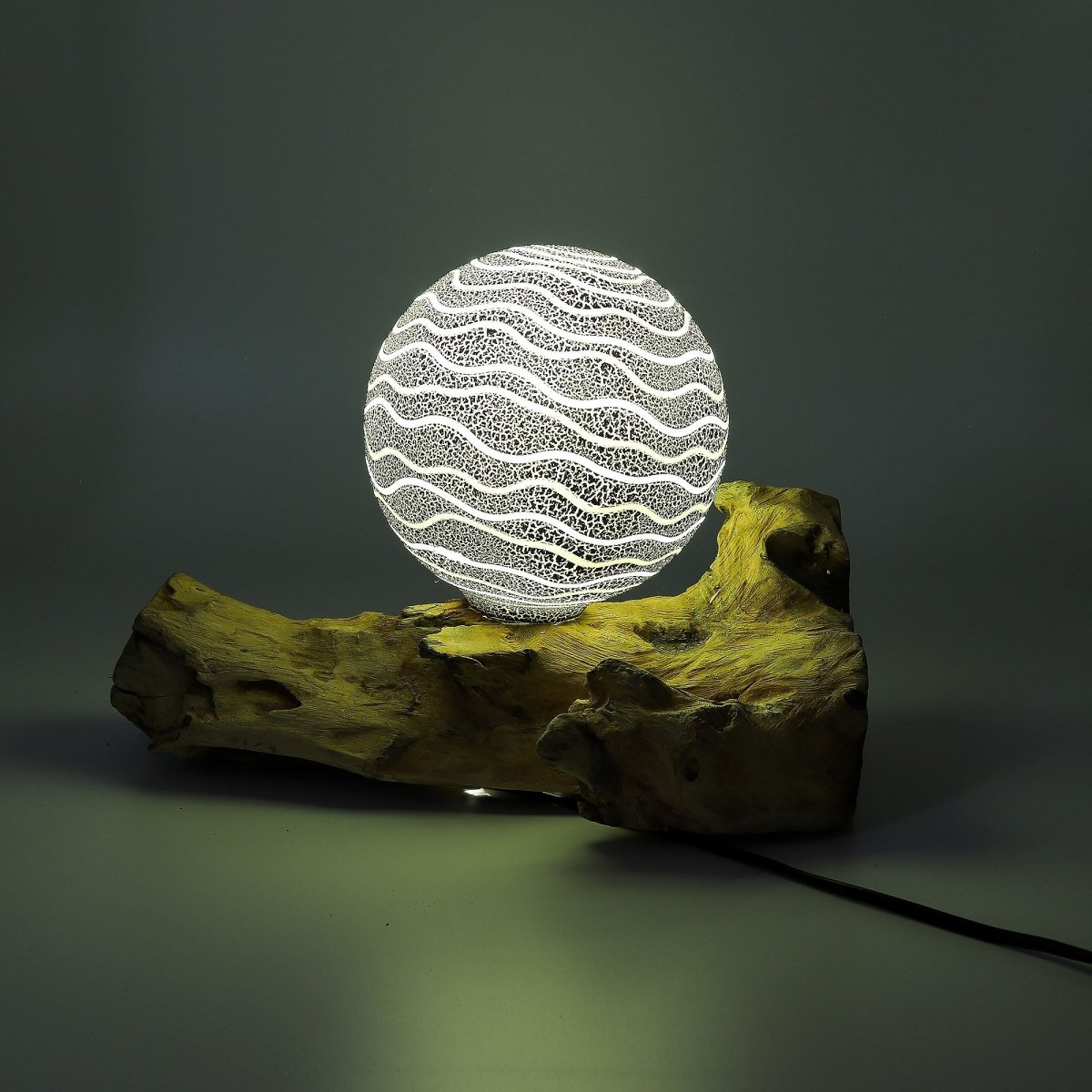 DriftGlow Lamp Grey Luna ShadeDriftGlow LampsHeart Notes