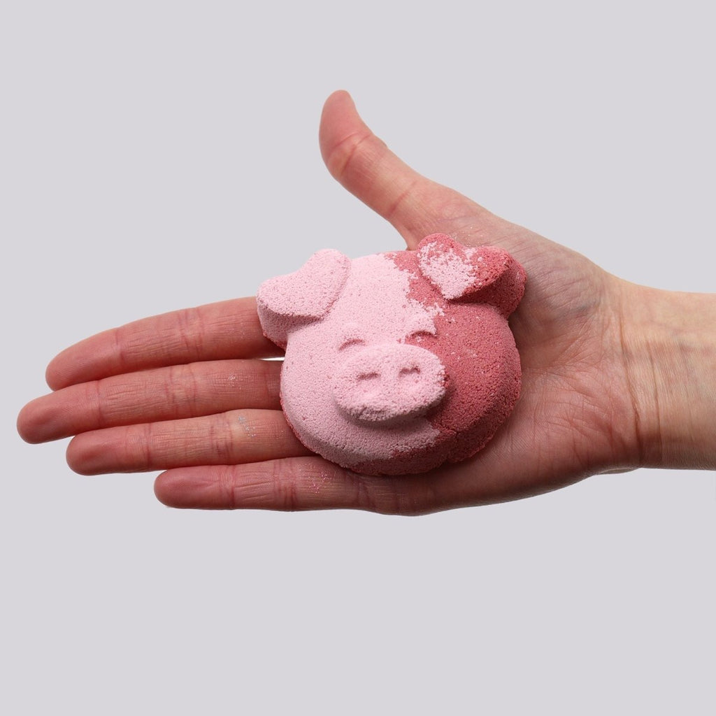 Pig Bathbomb 70g - Pack of 10Shaped Bath Bombs for KidsHeart Notes