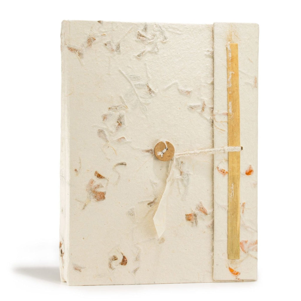 Lokta Mixed Flowers Notebook – Large (21x15cm) – 45 Leaves – Includes BookmarkLokta Paper NotebooksHeart Notes
