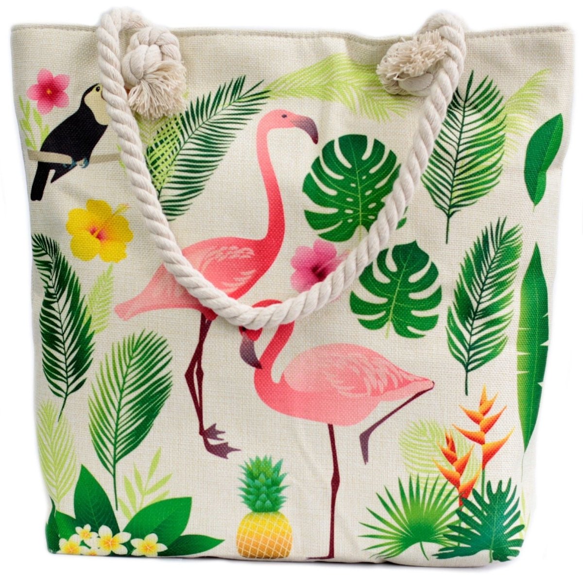 Rope Handle Bag - Flamingo & MoreClassic Rope Handled BagsHeart Notes