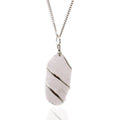 Cascade Wrapped Gemstone Necklace - Rough Rose QuartzIndian Gemstone NecklacesHeart Notes