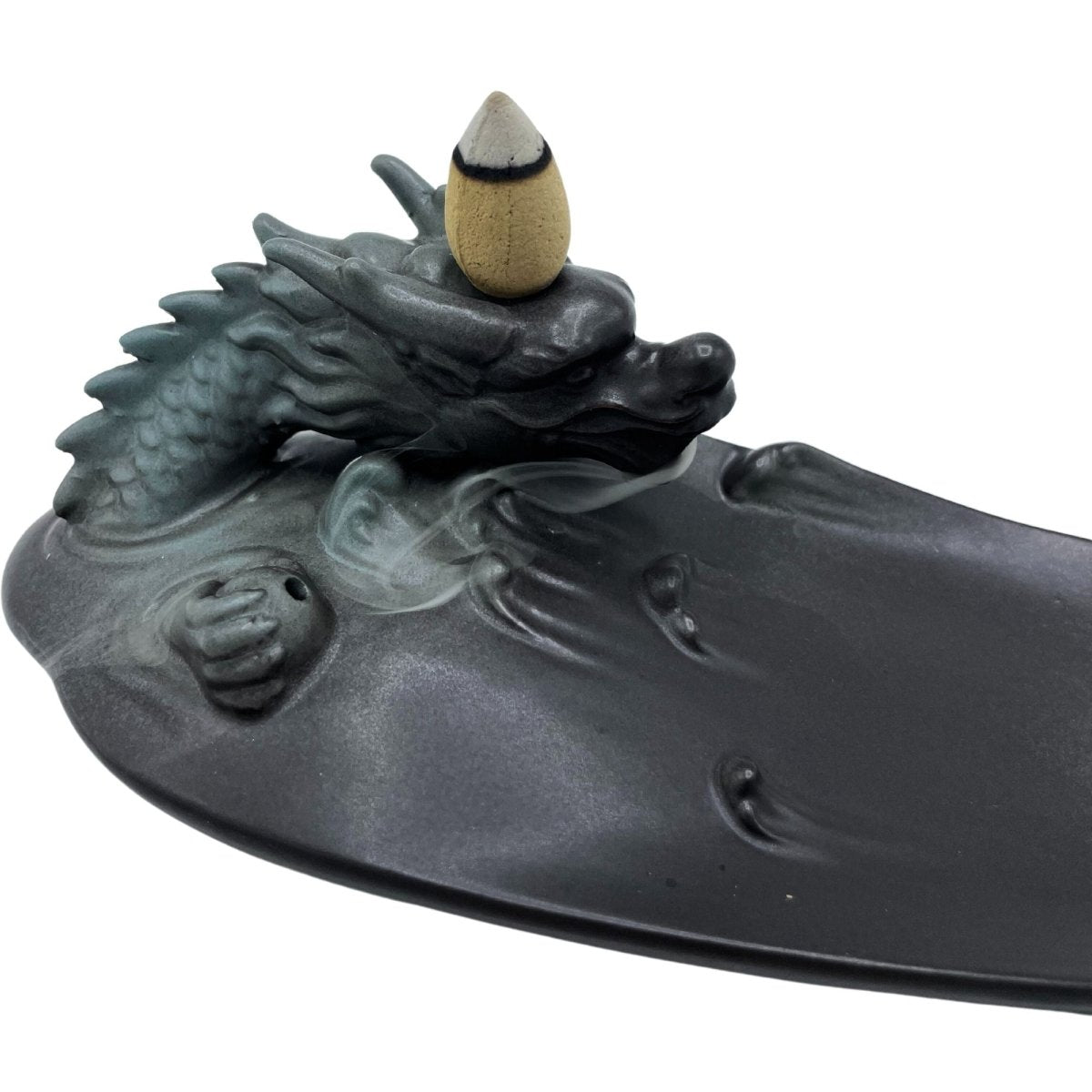 Backflow Incense Burner - Dragon in Pool with Surprising DetailsBackflow Incense BurnerHeart Notes