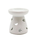 Sm Classic White Oil Burner - Moon & StarClassic White Oil BurnersHeart Notes