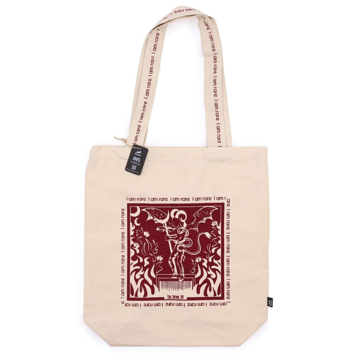 Hop Hare Tote Bag - I am RareHop Hare Tarot Cotton BagsHeart Notes