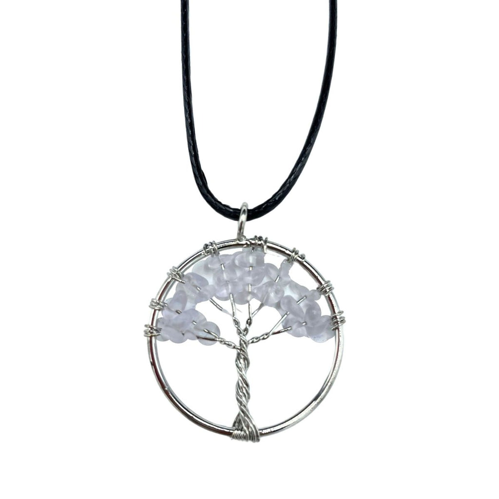 Tree of Life Pendant - Rock CrystalGemstone Pendants - Tree of LifeHeart Notes