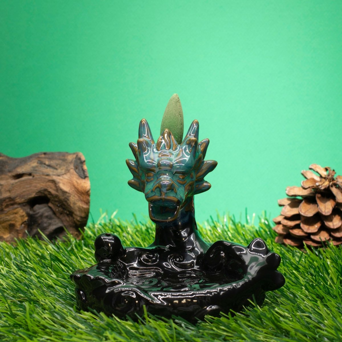 Backflow Incense Burner - Large Dragon PoolBackflow Incense BurnerHeart Notes