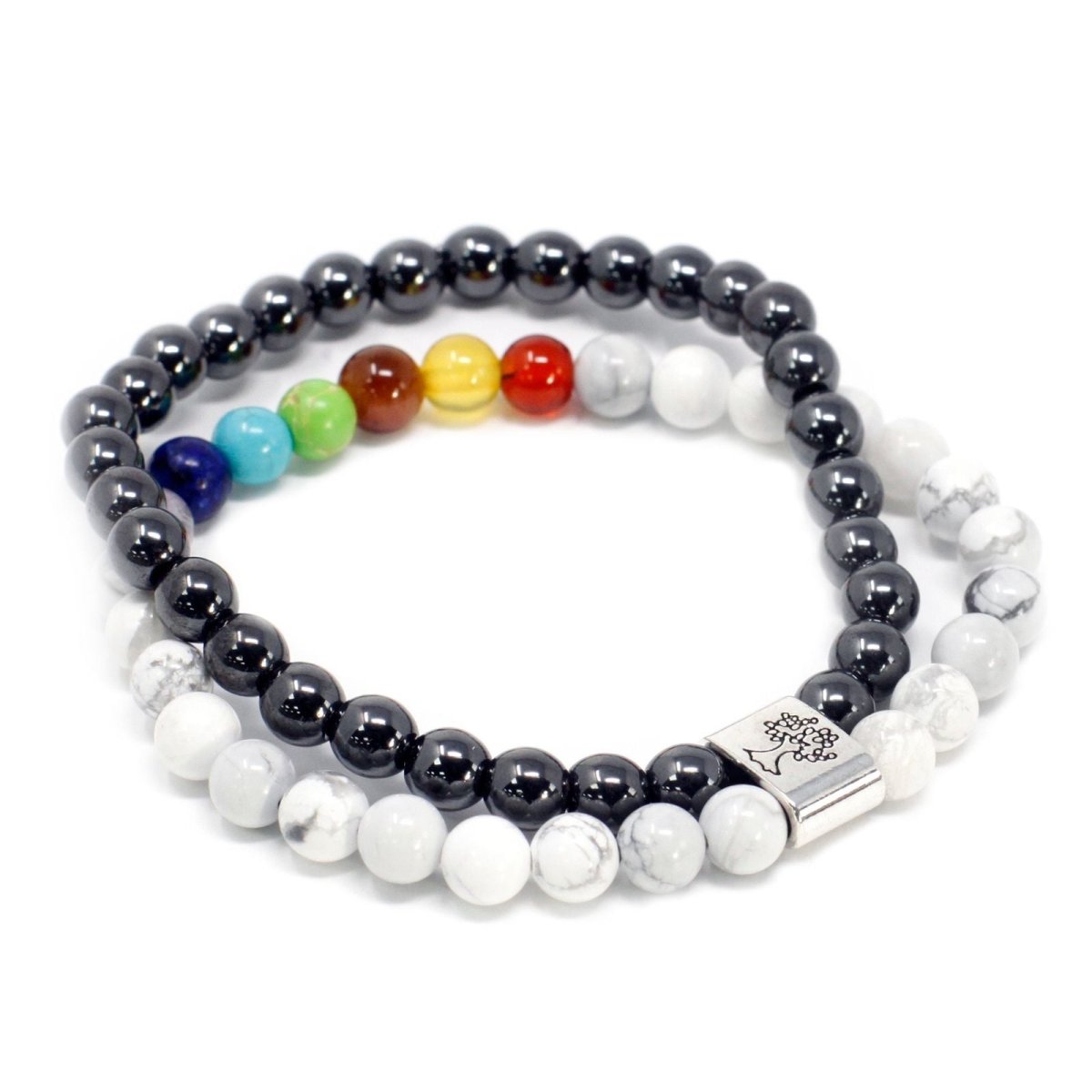 Magnetic Gemstone Bracelet - White Howlite ChakraMagnetic Gemstone BraceletsHeart Notes