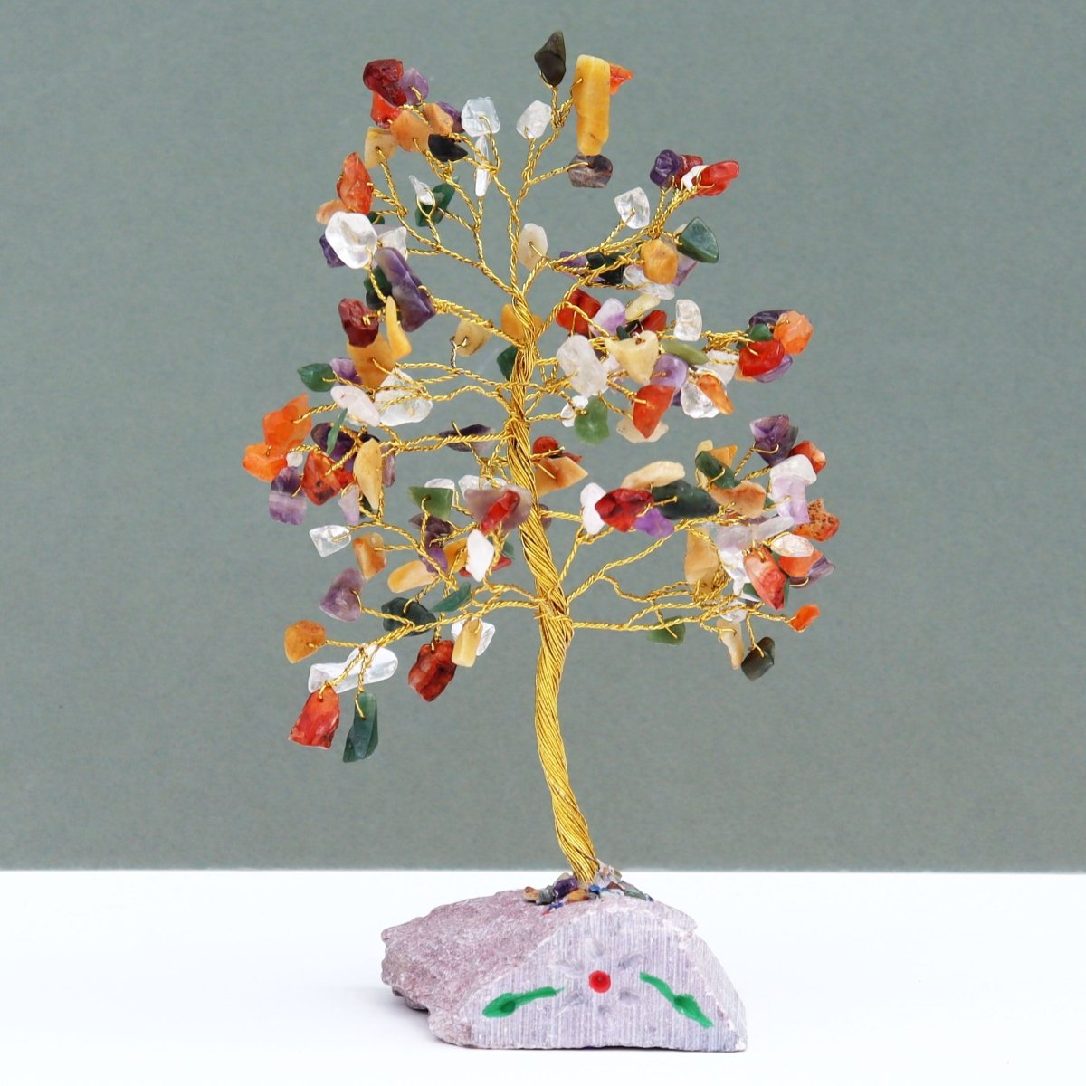 Multi - gem - 160 StoneIndian Gemstone TreesHeart Notes