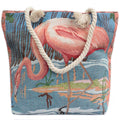 Rope Handle Bag - Pink FlamingoClassic Rope Handled BagsHeart Notes