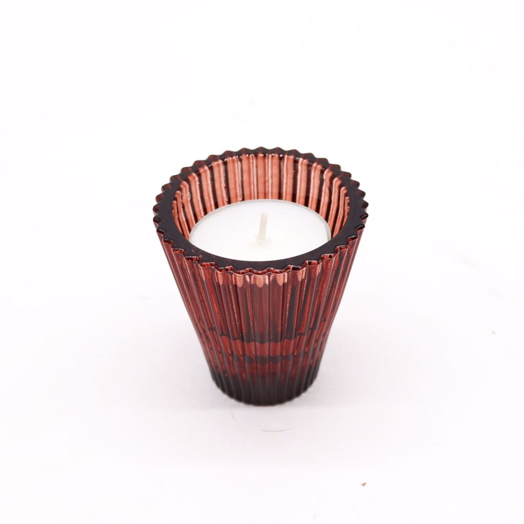 Flip Dinner Candle / Tealight Holder - Vampire RedGlass Candle Holders & JarsHeart Notes