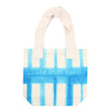 Natural Tye - Dye Cotton Bag (8oz) - 38x42x12cm - Sky Blue Blocks - Natural HandleNatural Tie Dye Cotton BagsHeart Notes