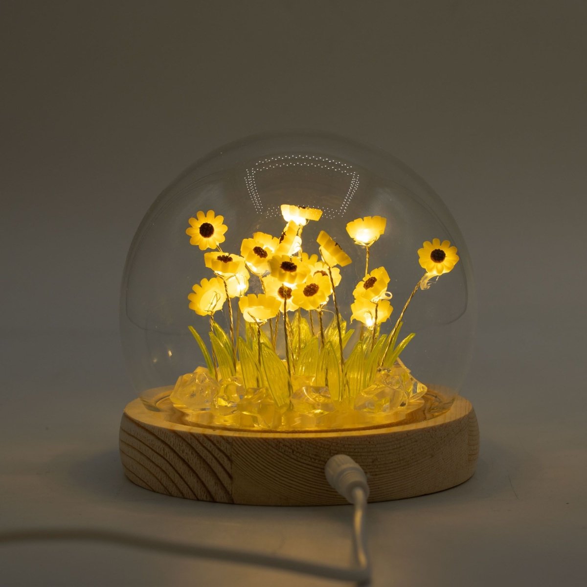Floral Glow Garden Dome - 20 Sunflower - LED USBFloral Glow Garden DomeHeart Notes