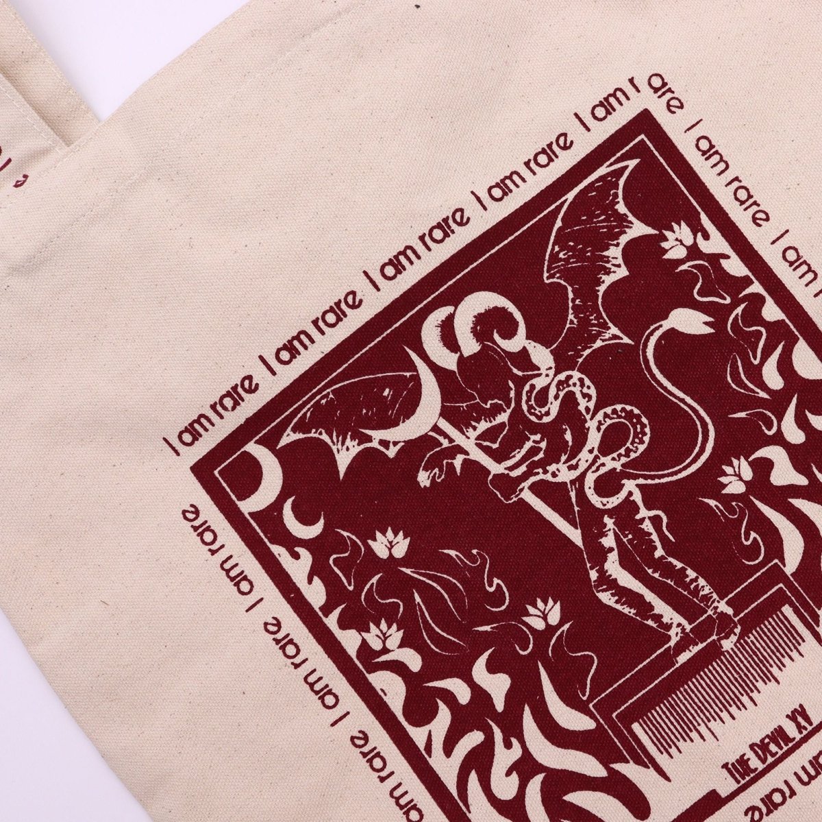 Hop Hare Tote Bag - I am RareHop Hare Tarot Cotton BagsHeart Notes