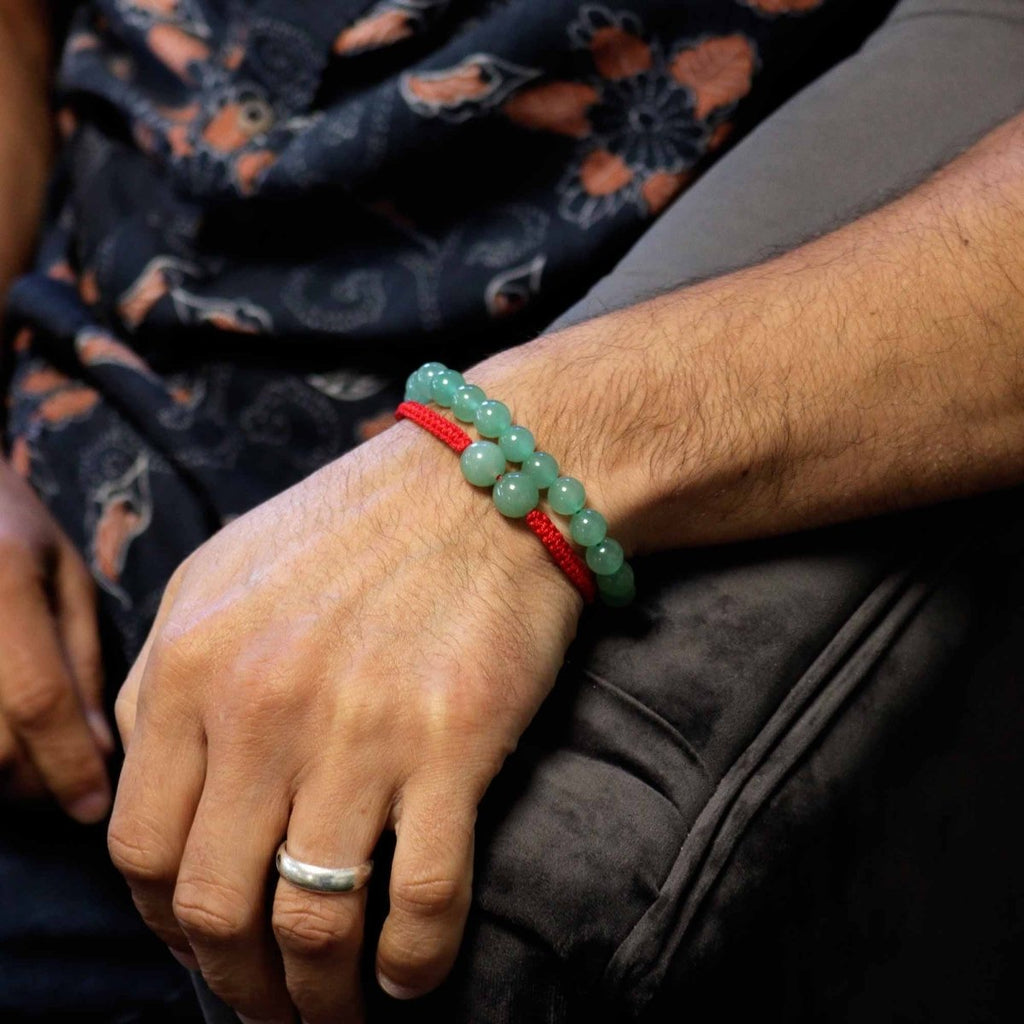 Gemstone Double Power Bracelets - JadeGemstone Double Power BraceletsHeart Notes