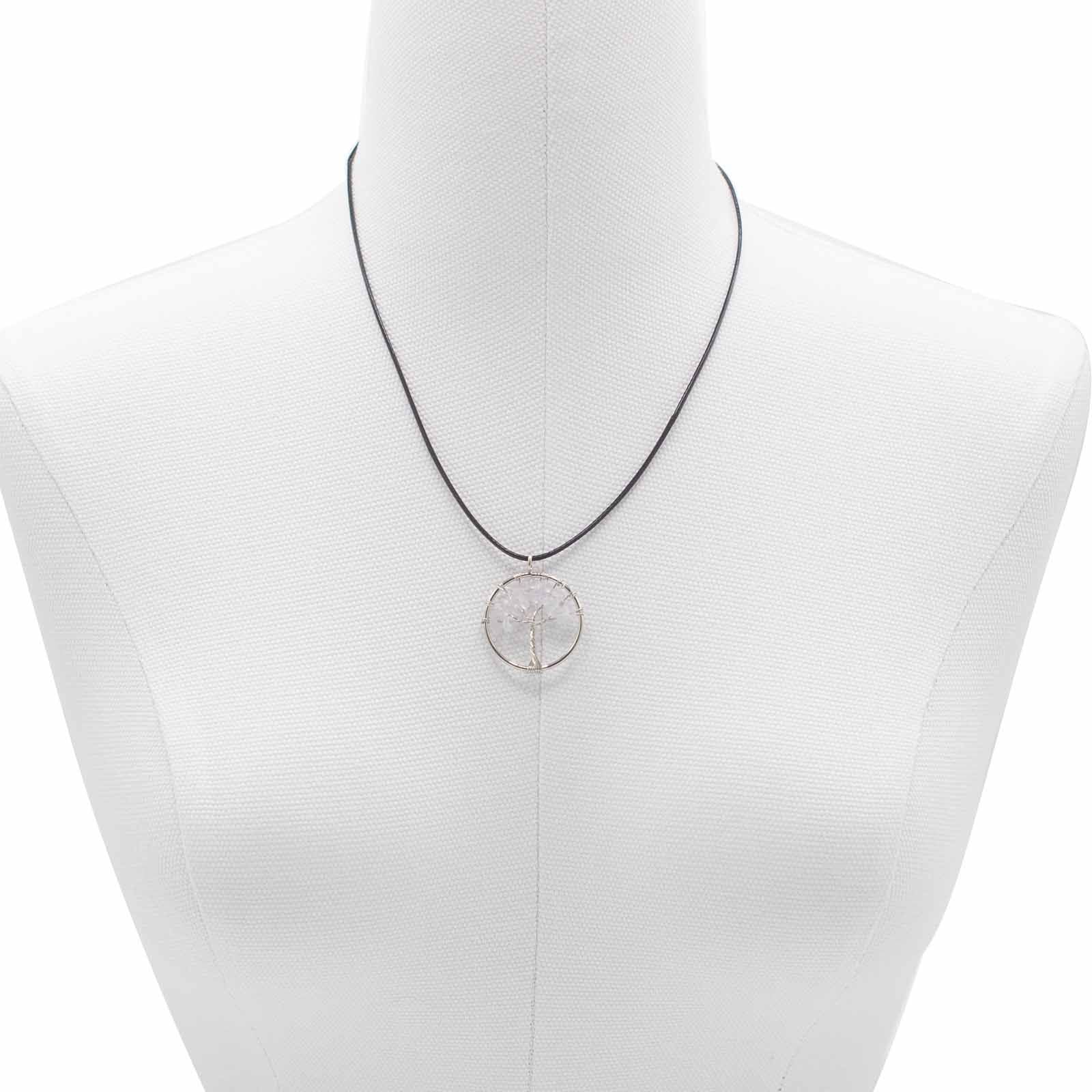 Tree of Life Pendant - Rock CrystalGemstone Pendants - Tree of LifeHeart Notes