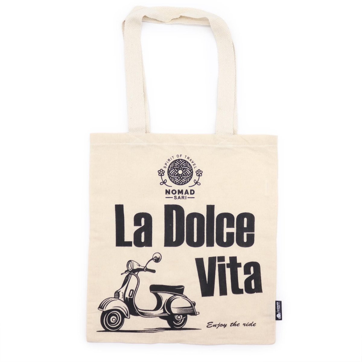 Iconic Basic Tote Bag - La Dolce Vita - Natural 4ozNomad Sari Iconic Tote Bags – Basic & ClassicHeart Notes