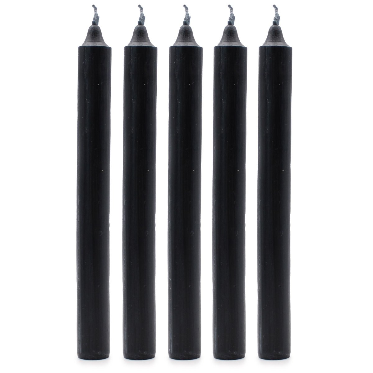 Solid Colour Dinner Candles - Rustic Black - Pack of 5Pack Of 5 - Solid Colour Dinner CandlesHeart Notes