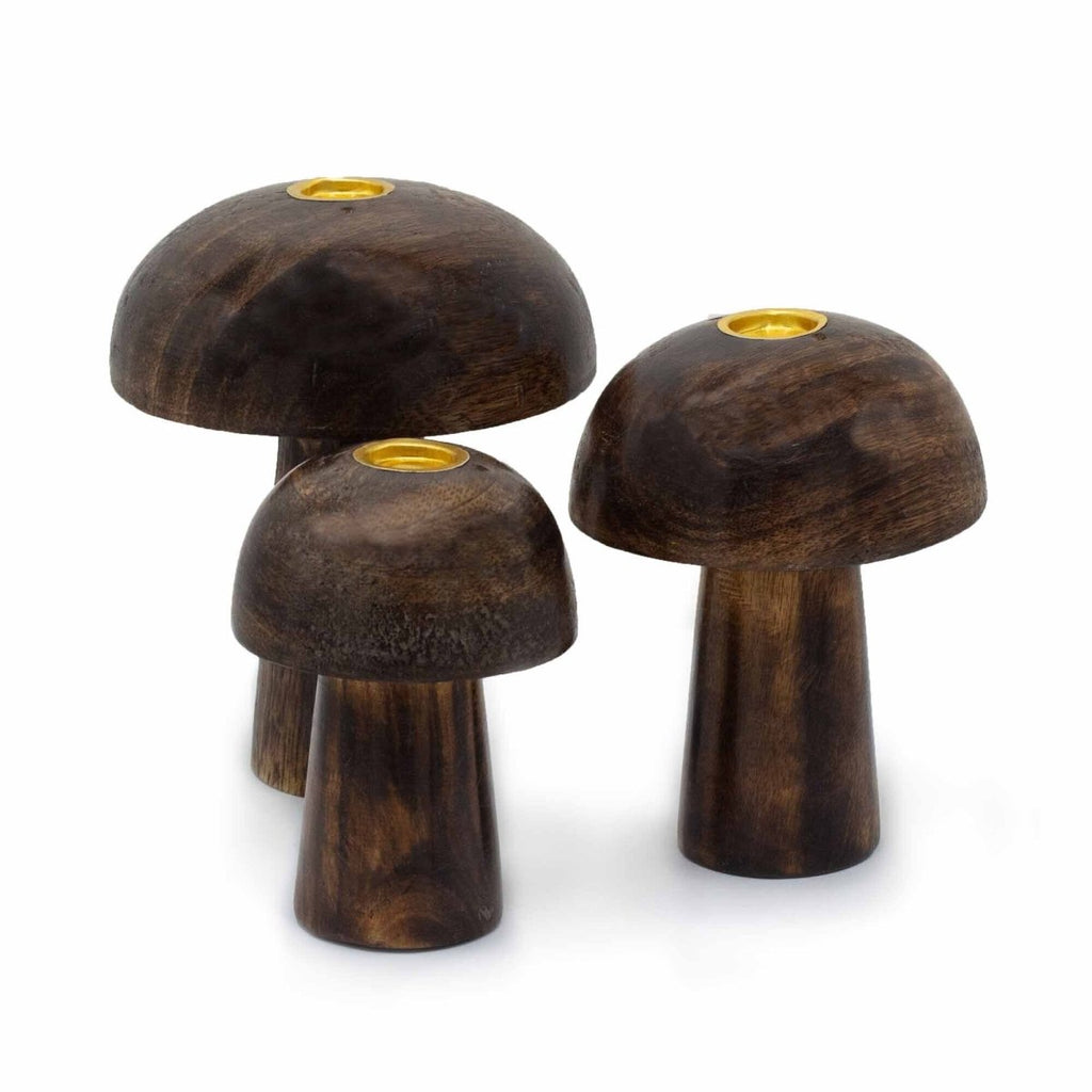 Set of 3 Incense Cone Mushrooms ((10cm 9cm 8cm)Incense HoldersHeart Notes
