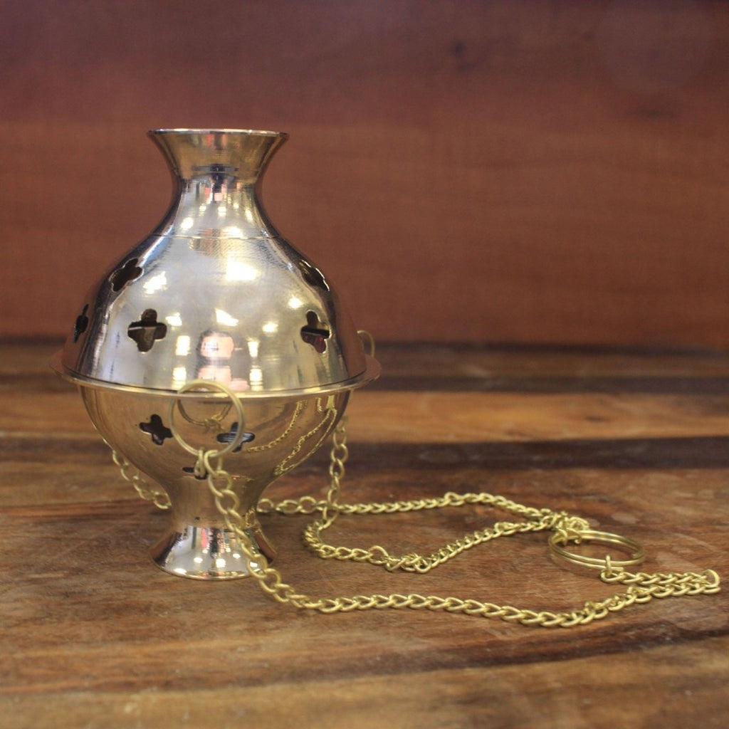 Hanging Brass Incense BurnerTraditional Brass Incense BurnersHeart Notes