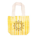 Tye - Dye Cotton Bag (6oz) - 38x42x12cm - Namaste Hands - Yellow - Natural HandleTie - Dye Cotton BagsHeart Notes