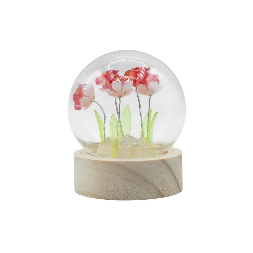 Floral Glow Garden Dome - 5 Red Roses - LED BatteryFloral Glow Garden DomeHeart Notes