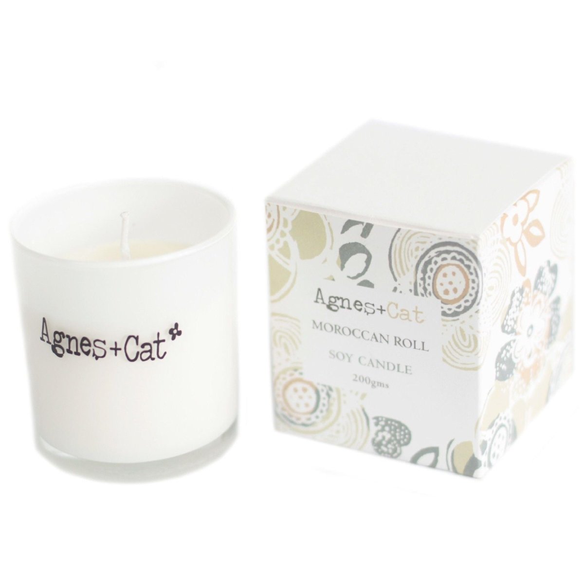 Agnes + Cat Votive Candle - Moroccan RollAgnes + Cat Soy Wax Votive Candles 200gHeart Notes