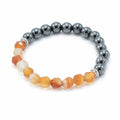 Faceted Gemstone Bracelet - Magnetic CarnelianFaceted Gemstone BraceletsHeart Notes