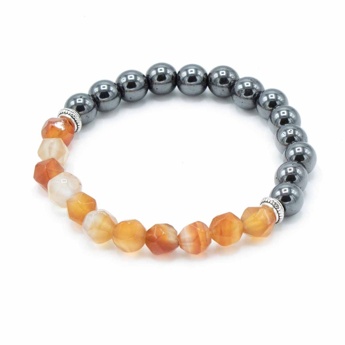 Faceted Gemstone Bracelet - Magnetic CarnelianFaceted Gemstone BraceletsHeart Notes