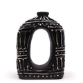 Oval Donut Shaped Vase - Chocolate 23cmBalinese Ceramic VasesHeart Notes