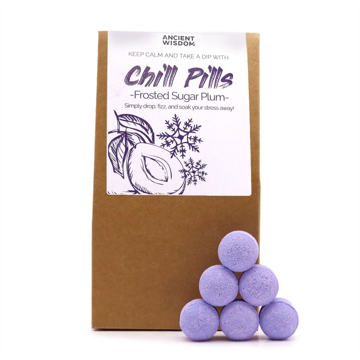 Chill Pills Gift Pack 350g - Frosted Sugar PlumChill Pill Gift PacksHeart Notes