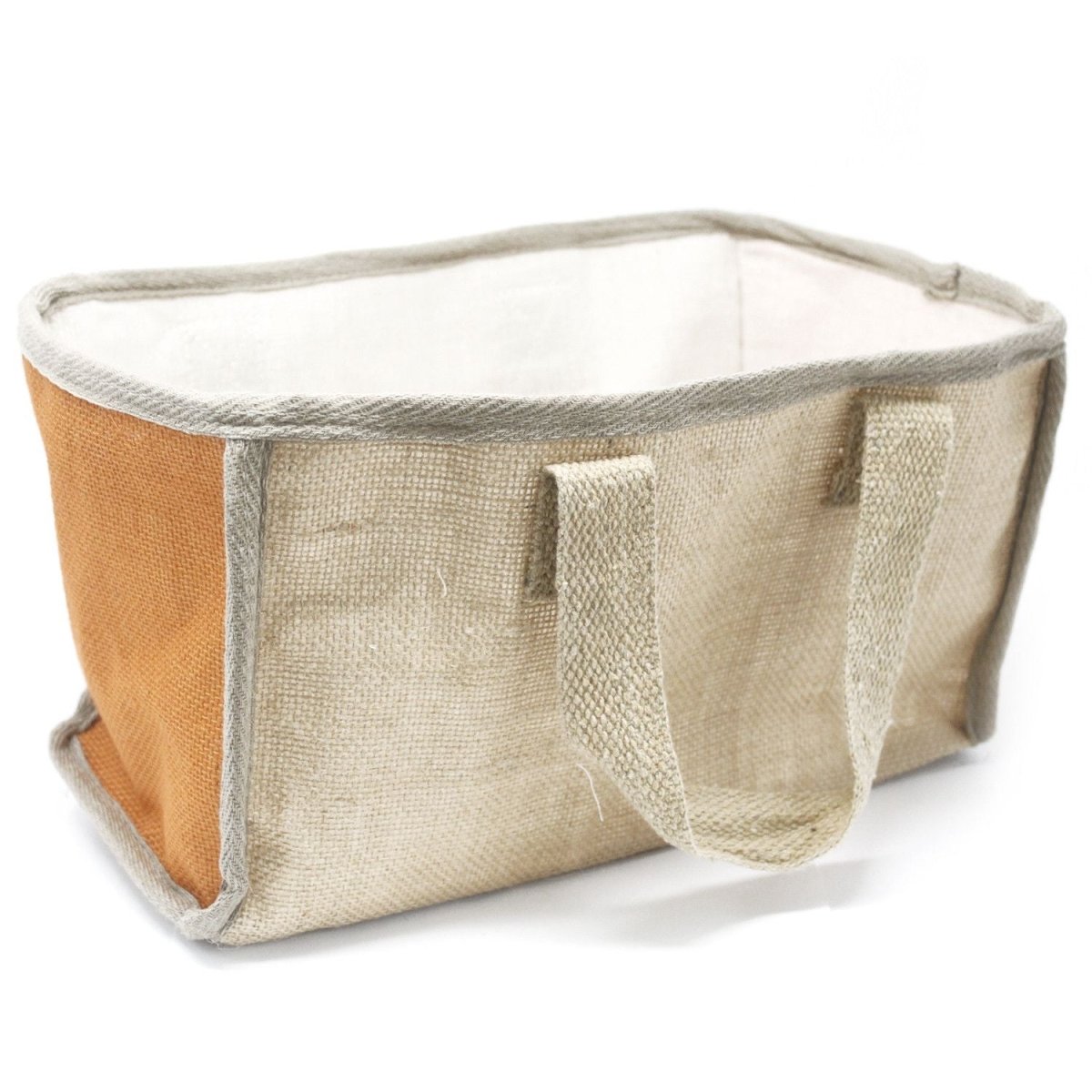 Large Basket Bag - 33x18x20cm - TurmericStacking Natural Jute BasketsHeart Notes
