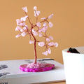 Gemstone Tree - Rose Quartz on Pink Agate Base (35 stones)Gemstone Wishing TreesHeart Notes