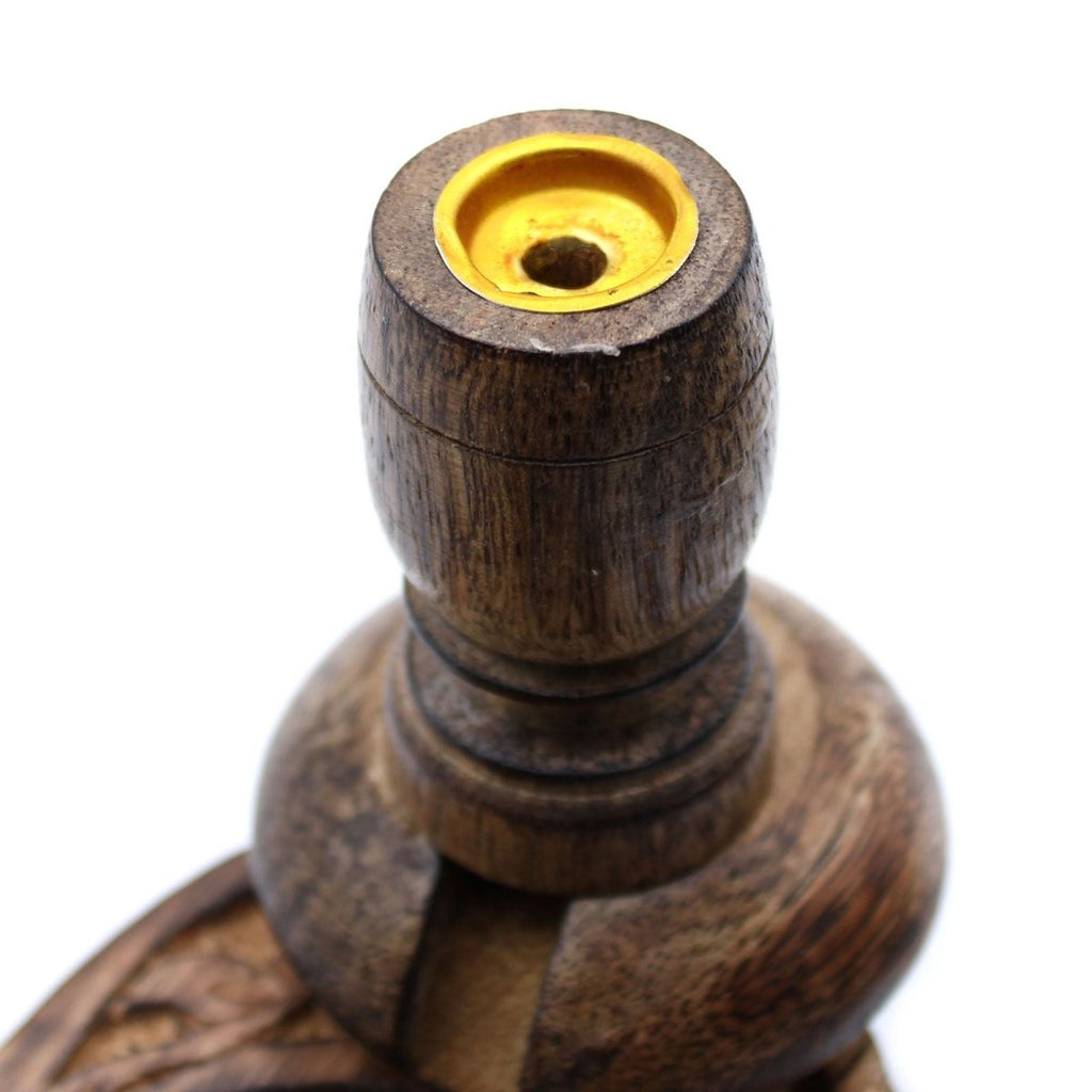 Sm Mango Wood Backflow Burner - Tree of LifeMango Wood Backflow BurnerHeart Notes