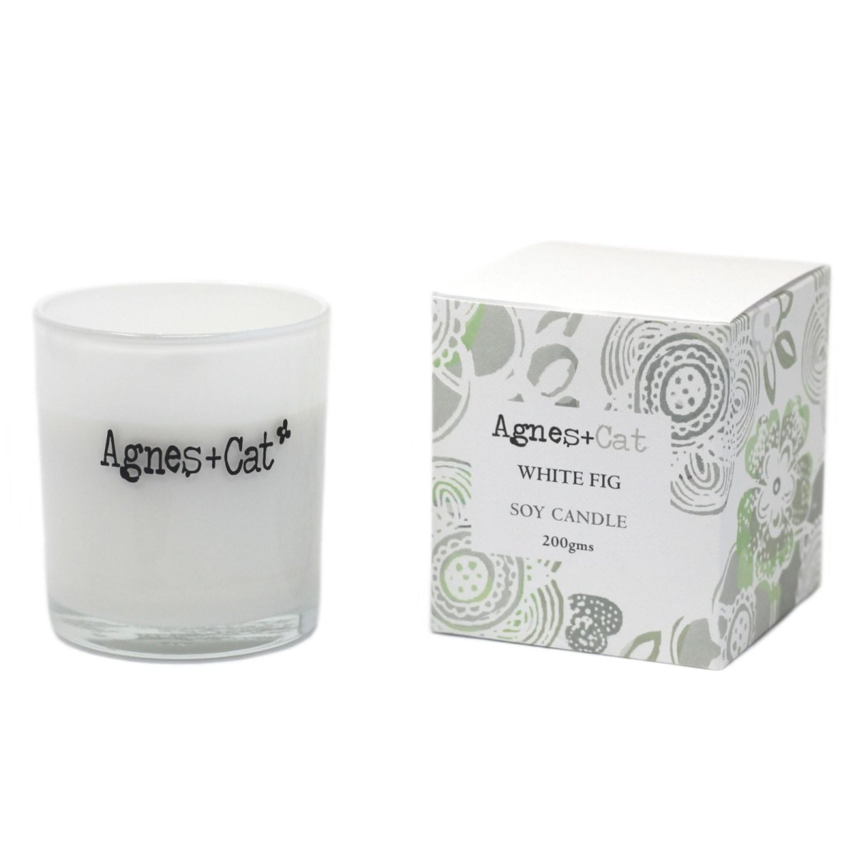 Agnes + Cat Votive Candle - White FigAgnes + Cat Soy Wax Votive Candles 200gHeart Notes