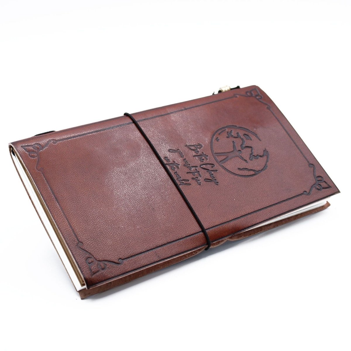 Handmade Leather Journal - Be the Change - Brown (80 pages)Leather JournalsHeart Notes