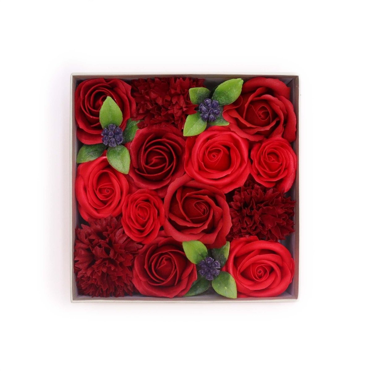 Square Box - Classic Red RosesSoap Flower Gift BoxesHeart Notes