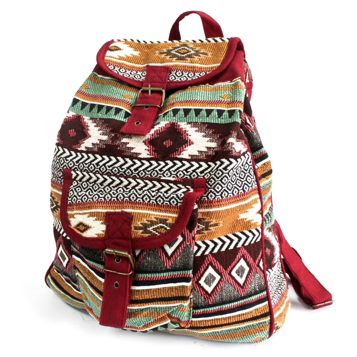 Jacquard Bag - Chocolate BackpackJacquard Nepal Style BagsHeart Notes