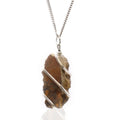Cascade Wrapped Gemstone Necklace - Rough Tiger EyeIndian Gemstone NecklacesHeart Notes