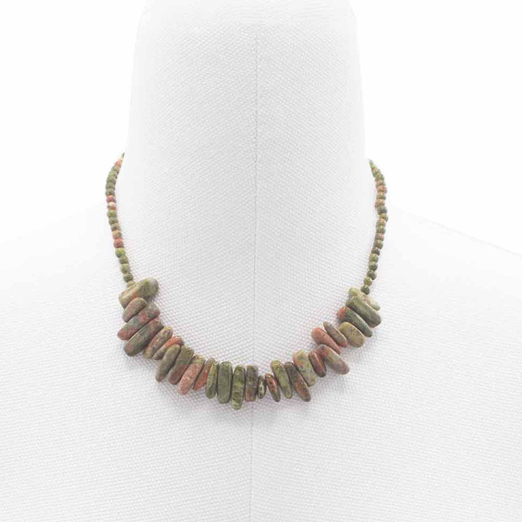 Longstone Gem Necklace - UnakiteLongstone Gem NecklacesHeart Notes
