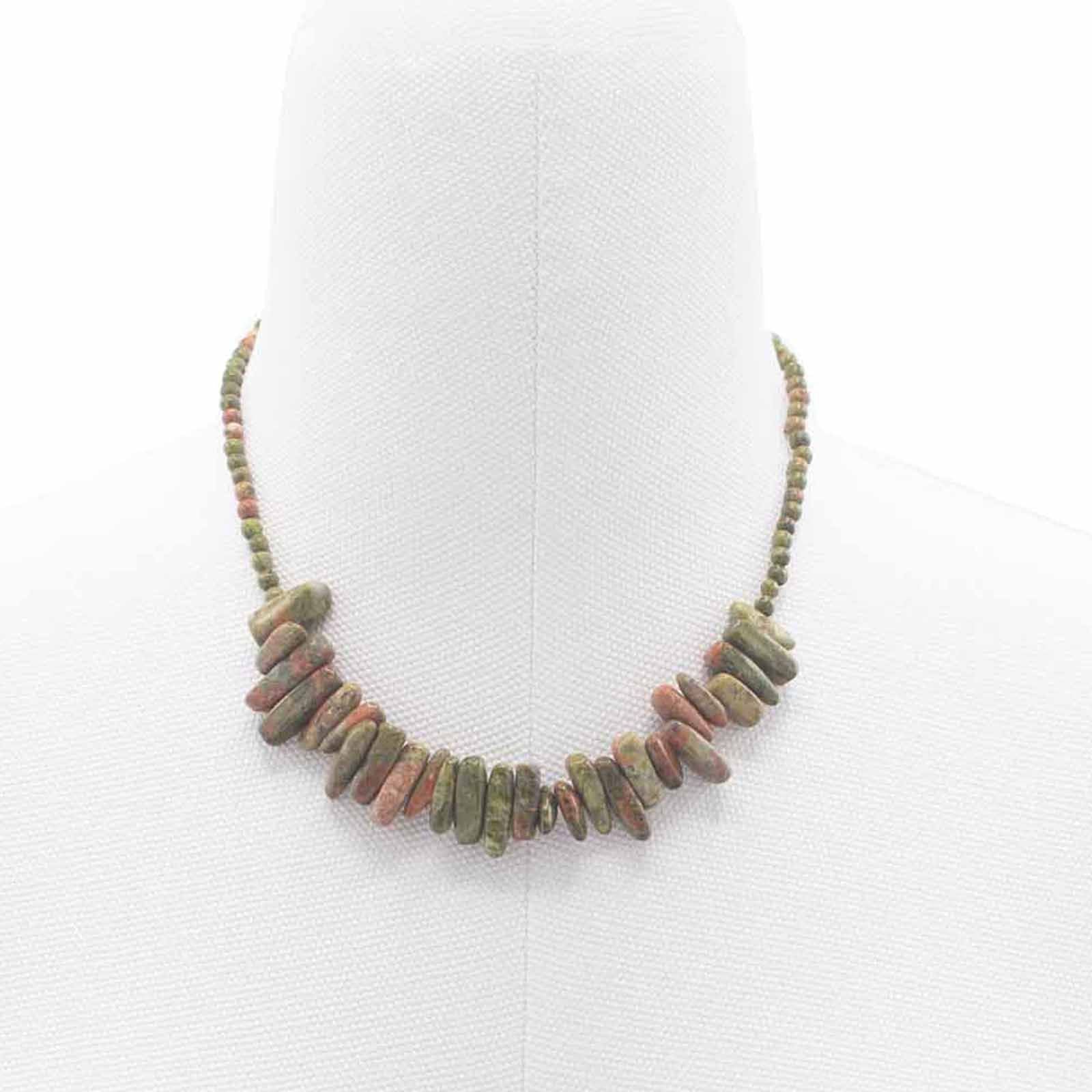 Longstone Gem Necklace - UnakiteLongstone Gem NecklacesHeart Notes