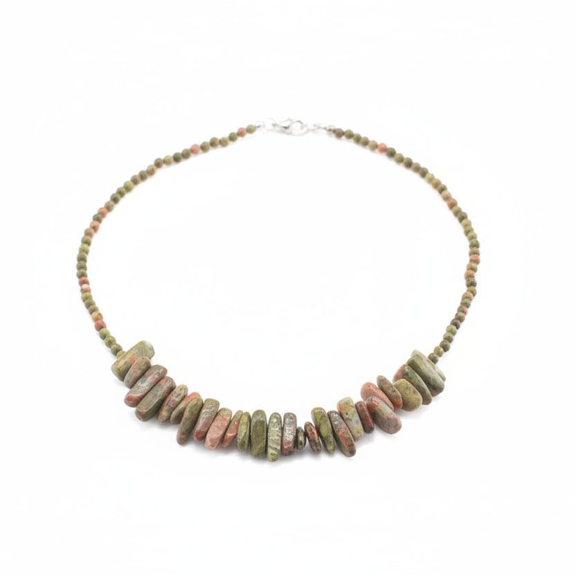 Longstone Gem Necklace - UnakiteLongstone Gem NecklacesHeart Notes