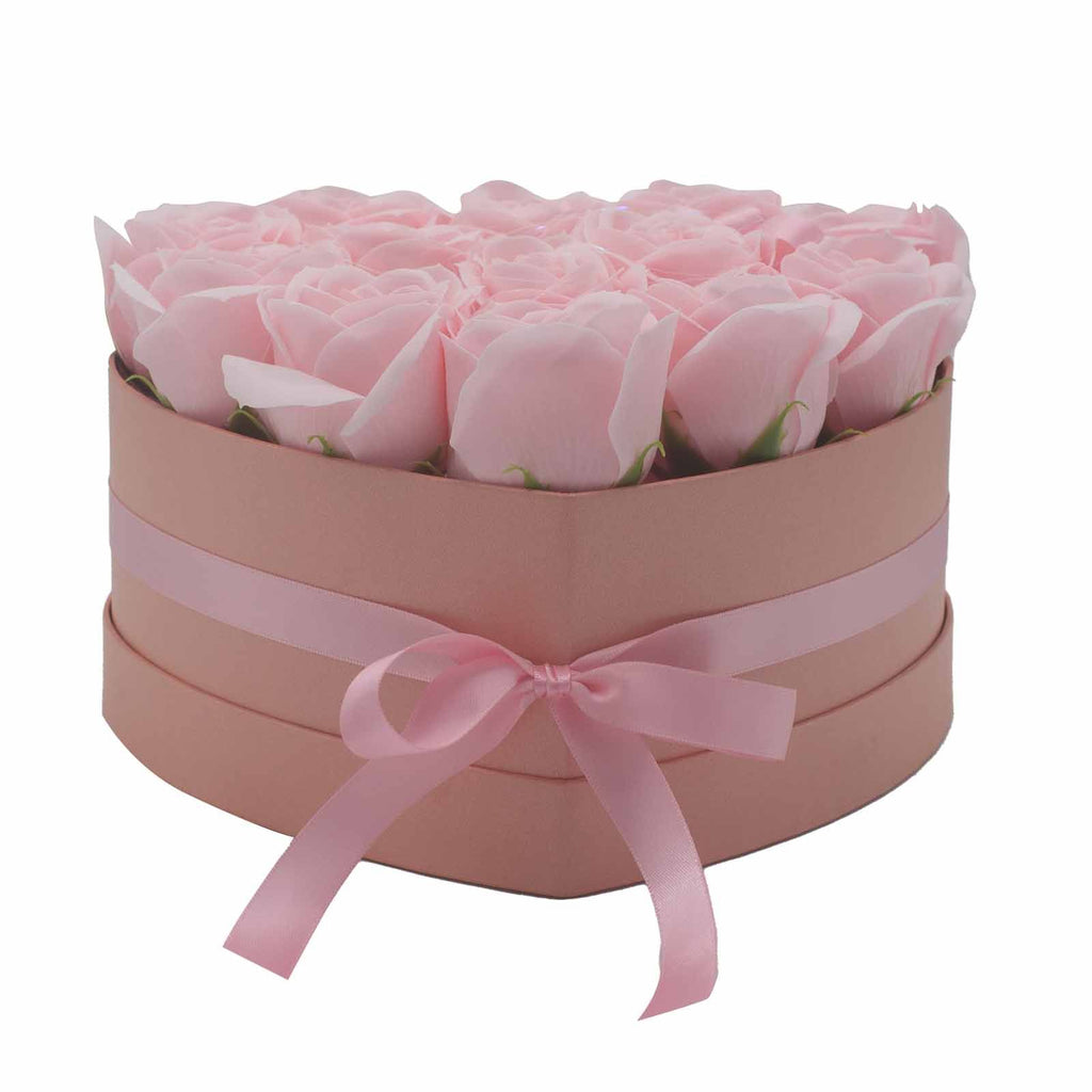 Soap Flower Gift Bouquet - 13 Pink Roses - HeartGift Soap Flower BouquetsHeart Notes