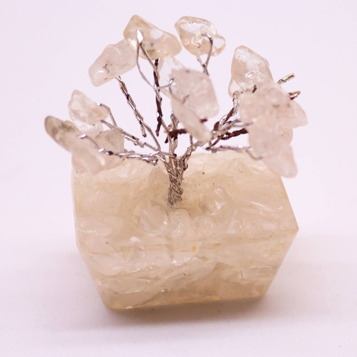 Mini Gemstone Tree On Orgonite Base - Rock Quartz (15 stones)Mini Gemstone TreesHeart Notes