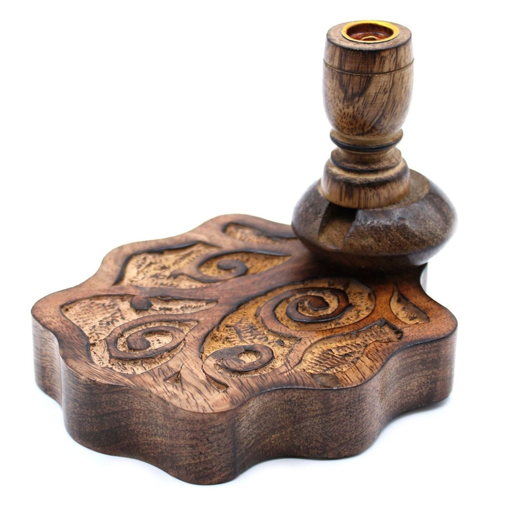 Sm Mango Wood Backflow Burner - Tree of LifeMango Wood Backflow BurnerHeart Notes