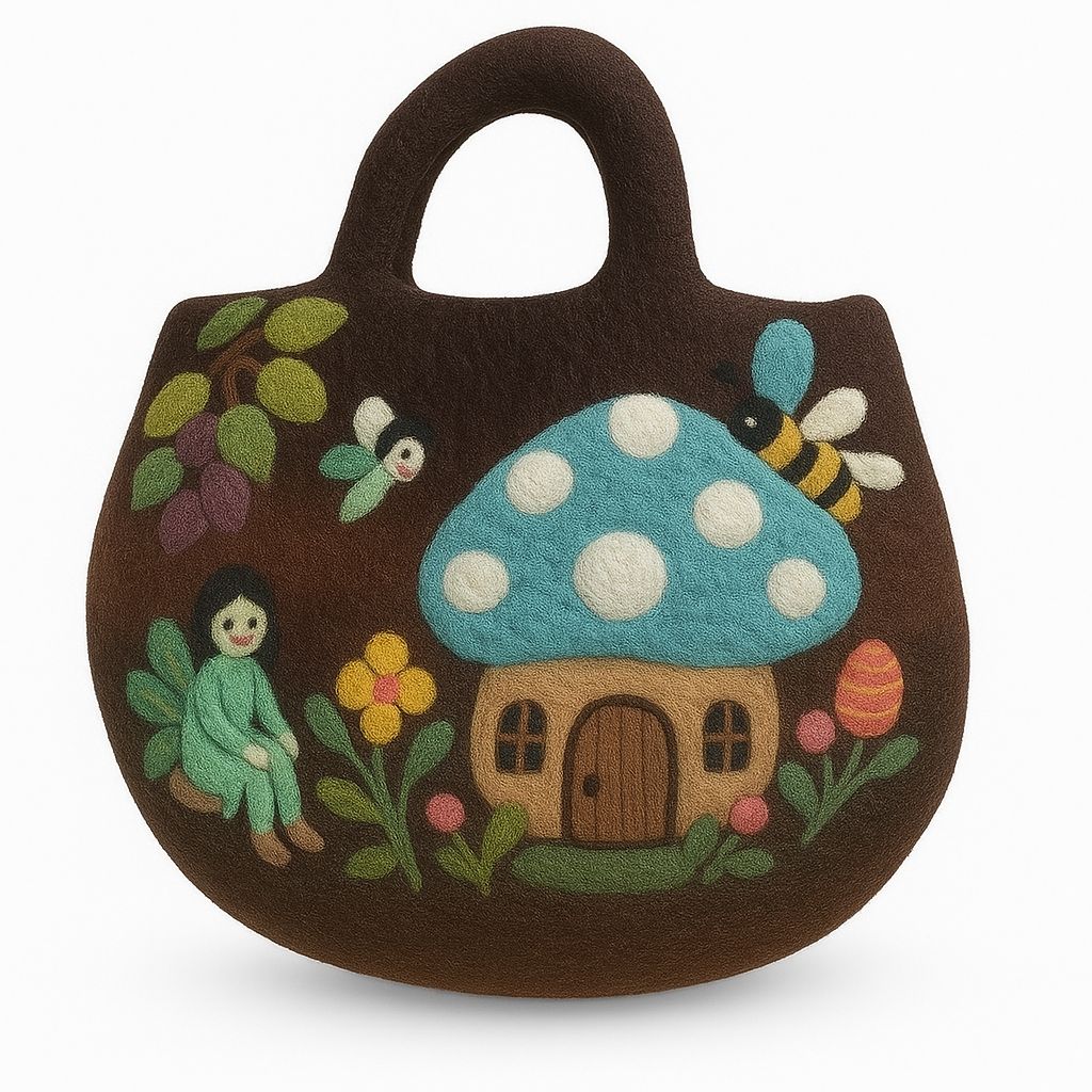 Fairy Garden Felted BagFelted BagsHeart Notes