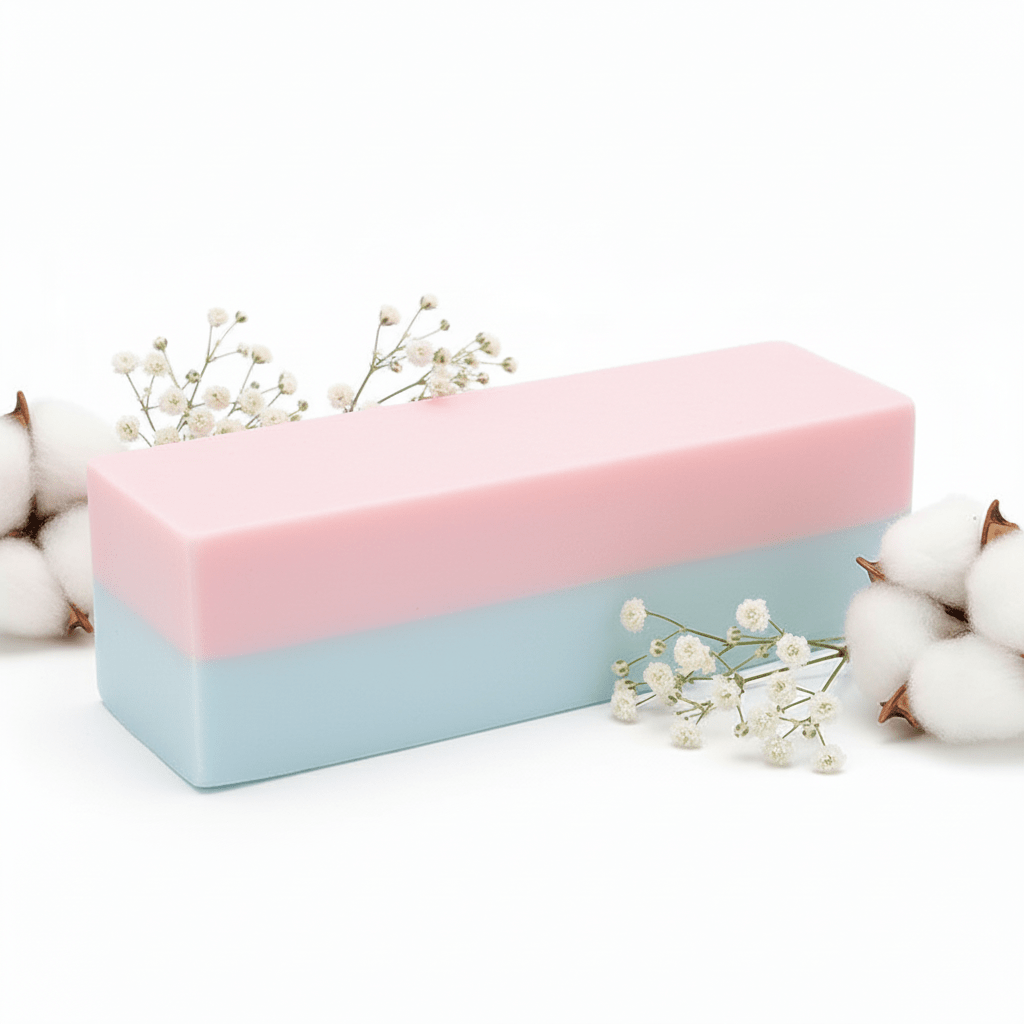 Baby Powder - Soap LoafWild & Natural Hand - Crafted Soap 1.3kg and SlicesHeart Notes