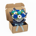 Boxed Hand Soap Flower Bouquet - BlueSoap Flower BouquetsHeart Notes