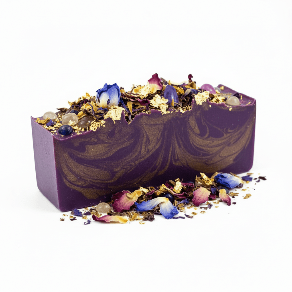 Cleopatra - Soap LoafWild & Natural Hand - Crafted Soap 1.3kg and SlicesHeart Notes